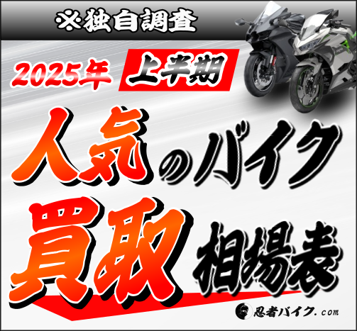 2025年度バイク中古買取相場